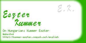 eszter kummer business card